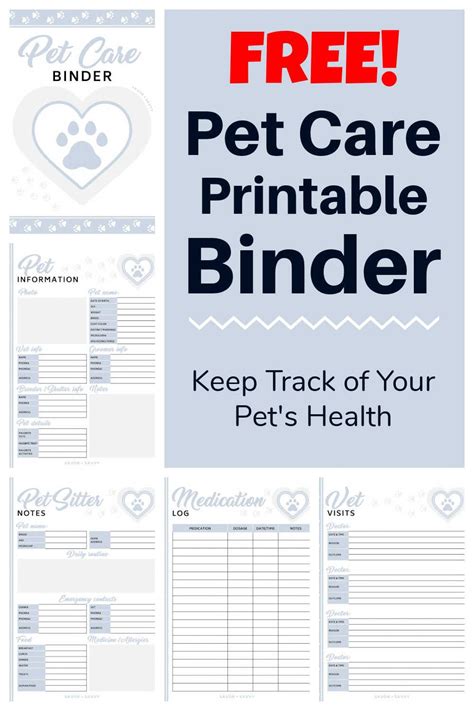 Free Pet Binder Printables